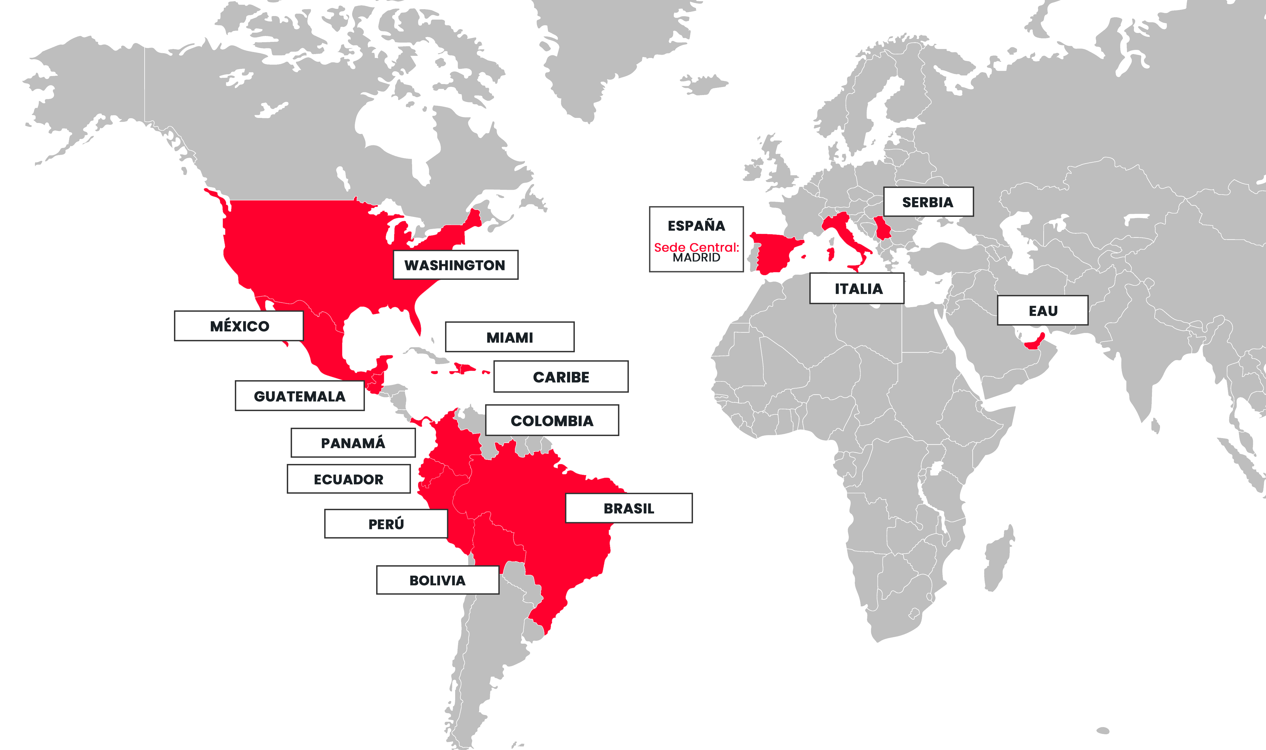 AUCAL Bussines School Estudiar Aucal Internacional Mapamundi Mapa